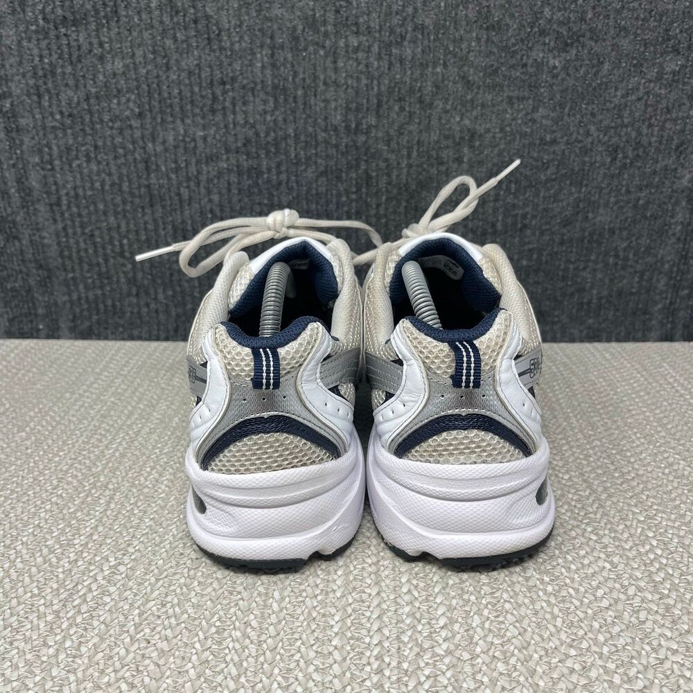 New Balance 530 White Silver Navy Athletic Shoes Mens 8.5 / Womens 10 MR530SG - Picture 4 of 8